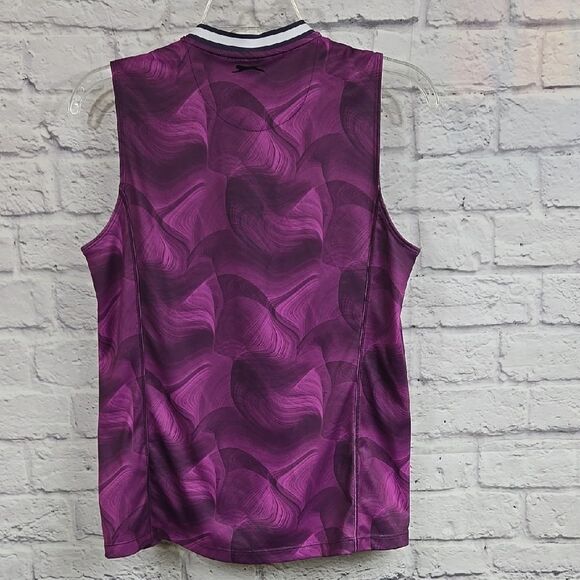 Slazenger Women's Blade Collar Sleeveless Golf Polo Activewear Pullover Purple - Picture 10 of 10